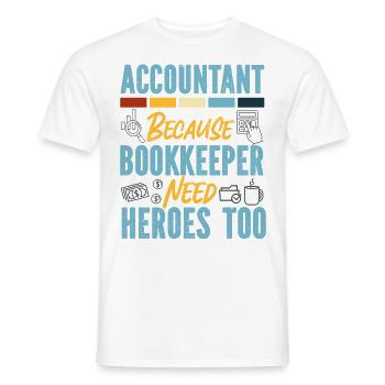 Accountant Bookkeeper Accounting - Men's T-Shirt - white - Front - AI Model Male 178 dark (178cm)