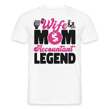 Accountant Bookkeeper Accounting - Men's T-Shirt - white - Front - AI Model Male 178 dark (178cm)