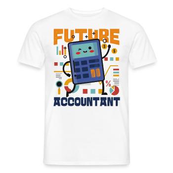 Accountant Bookkeeper Accounting - Men's T-Shirt - white - Front - AI Model Male 178 dark (178cm)