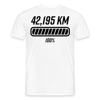 Marathon Marathonläufer Loading Strecke - Männer T-Shirt - Weiß - Vorne - AI Model Male 178 dark (178cm)