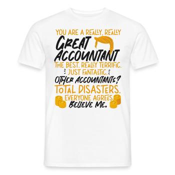 Accountant Bookkeeper Accounting - Männer T-Shirt - Weiß - Vorne - AI Model Male 178 dark (178cm)