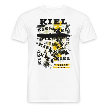 Kiel Germany City Skyline Home Love - Men's T-Shirt - white - Front - AI Model Male 178 dark (178cm)