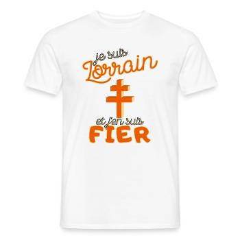 Cadeau Homme Lorrain Noel Anniversaire - T-shirt homme - blanc - Devant - AI Model Male 178 dark (178cm)
