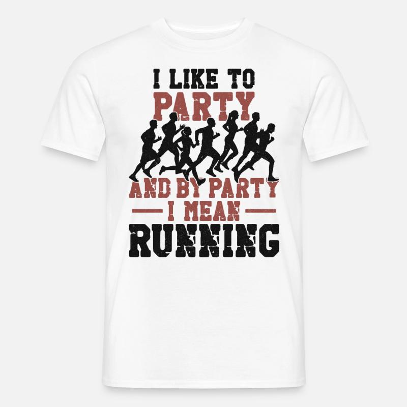 Running Runner Half Marathon - Männer T-Shirt - Weiß