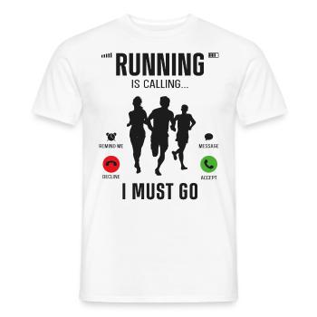 Running Runner Half Marathon Téléphone - T-shirt homme - blanc - Devant - AI Model Male 178 dark (178cm)