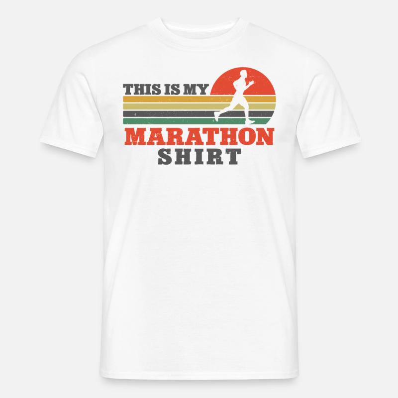 Running Runner Half Marathon - Männer T-Shirt - Weiß