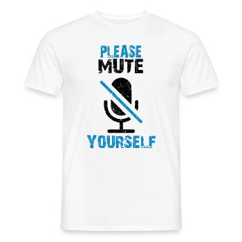 Un enseignant demande le silence en classe et en classe - T-shirt homme - blanc - Devant - AI Model Male 178 dark (178cm)