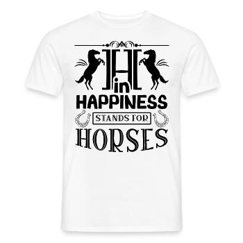 Pferd Reiterin Pferdeliebhaberin Pferdesportler - Männer T-Shirt - Weiß - Vorne - AI Model Male 178 dark (178cm)