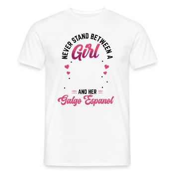Ein Mädchen und ihr Galgo Espanol - Männer T-Shirt - Weiß - Vorne - AI Model Male 178 dark (178cm)