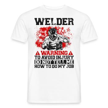 Welder Welding Vintage Welder - Männer T-Shirt - Weiß - Vorne - AI Model Male 178 dark (178cm)