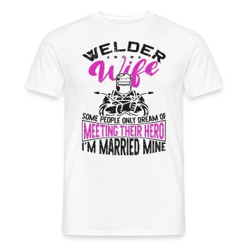Welder Welding Marriage Wedding - Männer T-Shirt - Weiß - Vorne - AI Model Male 178 dark (178cm)