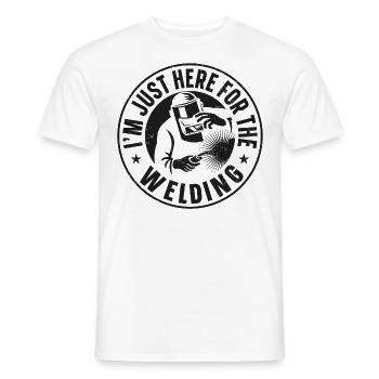Welder Welding Vintage I'm Just - Männer T-Shirt - Weiß - Vorne - AI Model Male 178 dark (178cm)