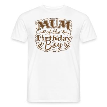 MUM OF THE BIRTHDAY BOY - BIRTHDAY PARTY - Men's T-Shirt - white - Front - AI Model Male 178 dark (178cm)