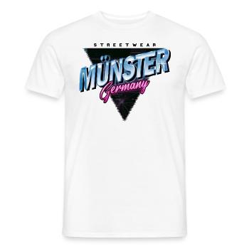 Münster Deutschland Stadt Skyline Vintage Retro - Männer T-Shirt - Weiß - Vorne - AI Model Male 178 dark (178cm)