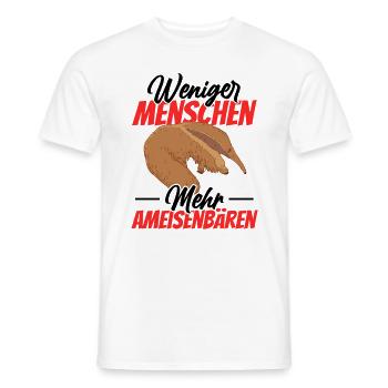 Ameisenbär weniger Menschen Zwergameisenbär - Männer T-Shirt - Weiß - Vorne - AI Model Male 178 dark (178cm)