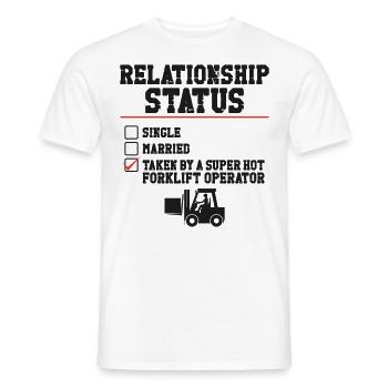 Opérateur de chariot élévateur certifié - T-shirt homme - blanc - Devant - AI Model Male 178 dark (178cm)