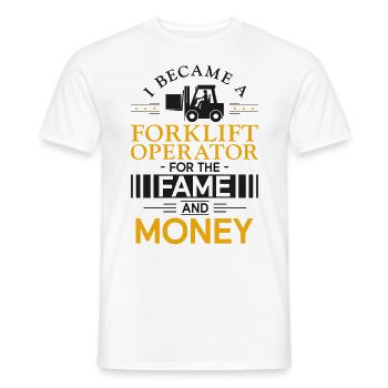 Certified Forklift Truck Operator - Männer T-Shirt - Weiß - Vorne - AI Model Male 178 dark (178cm)