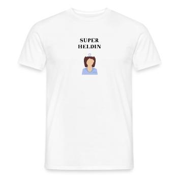 Krankenschwester Superheldin Geschenkidee Heldin - Männer T-Shirt - Weiß - Vorne - AI Model Male 178 dark (178cm)