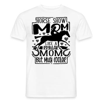 Equestrian Tournament Mama Riding Rider Horse Rider - Men's T-Shirt - white - Front - AI Model Male 178 dark (178cm)