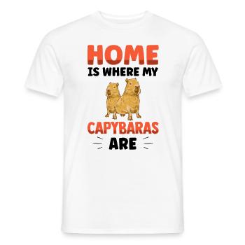 Zuhause ist wo mein Capybara ist Capybaras - Männer T-Shirt - Weiß - Vorne - AI Model Male 178 dark (178cm)