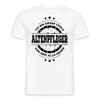 Altenpfleger Geburtstag Altenpflege Geschenk - Männer T-Shirt - Weiß - Vorne - AI Model Male 178 dark (178cm)