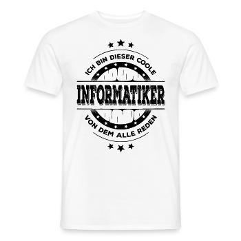 Informatiker Geburtstag IT Entwickler Geschenk - Männer T-Shirt - Weiß - Vorne - AI Model Male 178 dark (178cm)