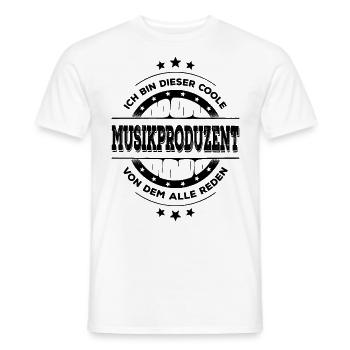 Musikproduzent Geburtstag Musikproduktion Geschenk - Männer T-Shirt - Weiß - Vorne - AI Model Male 178 dark (178cm)