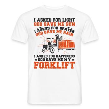 Certified Forklift Truck Operator - Men's T-Shirt - white - Front - AI Model Male 178 dark (178cm)