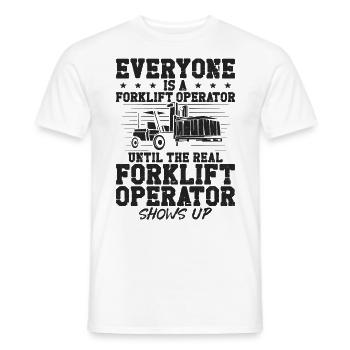 Certified Forklift Truck Operator - Männer T-Shirt - Weiß - Vorne - AI Model Male 178 dark (178cm)