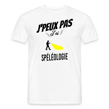 J'peux pas j'ai spéléologie - T-shirt homme - blanc - Devant - AI Model Male 178 dark (178cm)