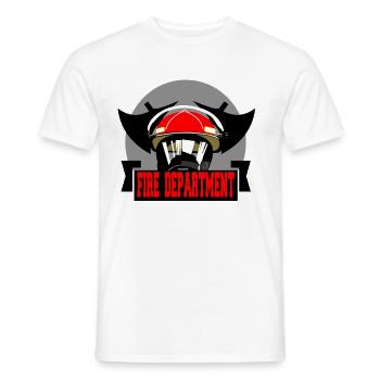 Feuerwehrhelm - Männer T-Shirt - Weiß - Vorne - AI Model Male 178 dark (178cm)