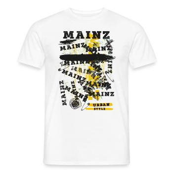 Mainz Deutschland Stadt Skyline Heimat Liebe - Männer T-Shirt - Weiß - Vorne - AI Model Male 178 dark (178cm)