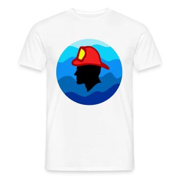 Fireman - Men's T-Shirt - white - Front - AI Model Male 178 dark (178cm)