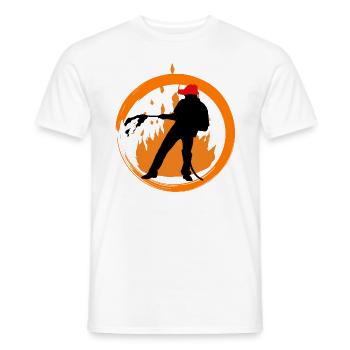 Fireman - Men's T-Shirt - white - Front - AI Model Male 178 dark (178cm)