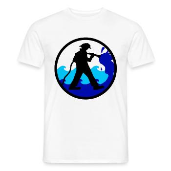 Fireman - Men's T-Shirt - white - Front - AI Model Male 178 dark (178cm)