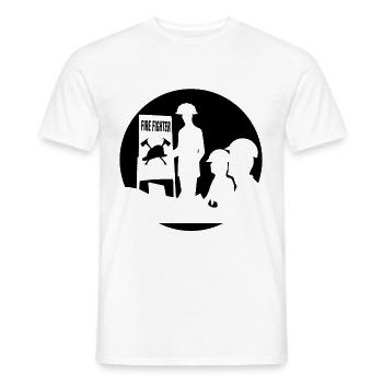 Fireman - Men's T-Shirt - white - Front - AI Model Male 178 dark (178cm)