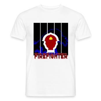 Fireman - Men's T-Shirt - white - Front - AI Model Male 178 dark (178cm)