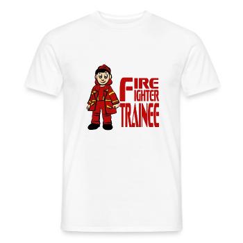 Fireman - Men's T-Shirt - white - Front - AI Model Male 178 dark (178cm)