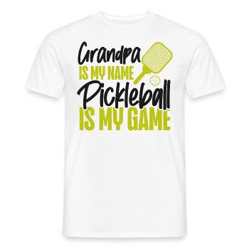 Pickleball Grandpa Grandpa Is My - Men's T-Shirt - white - Front - AI Model Male 178 dark (178cm)