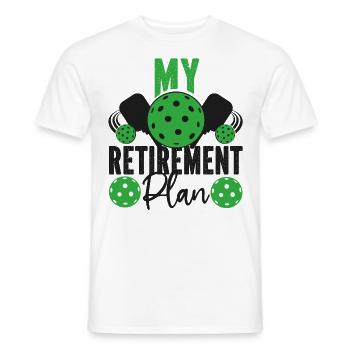 Pickleball Retired My Retirement - Men's T-Shirt - white - Front - AI Model Male 178 dark (178cm)