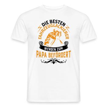 Fahrzeuglackierer zum Papa befördert Lackierer - Männer T-Shirt - Weiß - Vorne - AI Model Male 178 dark (178cm)