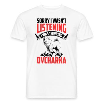 Thought of Ovcharka Caucasian Ovcharka - Men's T-Shirt - white - Front - AI Model Male 178 dark (178cm)