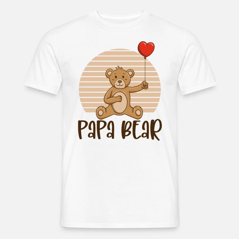 Papa Bear - Männer T-Shirt - Weiß
