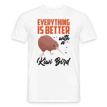 Kiwi Vogel alles besser Neuseeland Kiwi - Männer T-Shirt - Weiß - Vorne - AI Model Male 178 dark (178cm)