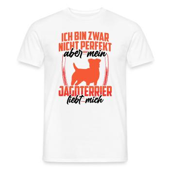 Jagdterrier liebt mich Deutscher Jagdterrier - Männer T-Shirt - Weiß - Vorne - AI Model Male 178 dark (178cm)