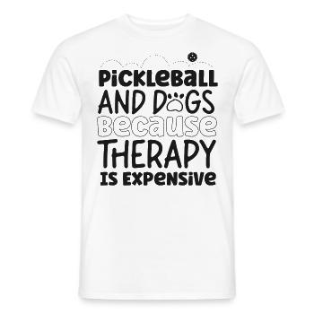 Pickleball Chien Pickleball Et Chiens - T-shirt homme - blanc - Devant - AI Model Male 178 dark (178cm)