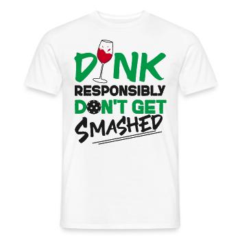 Pickleball Pun Wine Dink - Men's T-Shirt - white - Front - AI Model Male 178 dark (178cm)
