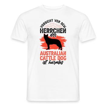 Australian Cattle Dog Herrchen Treibhund - Männer T-Shirt - Weiß - Vorne - AI Model Male 178 dark (178cm)
