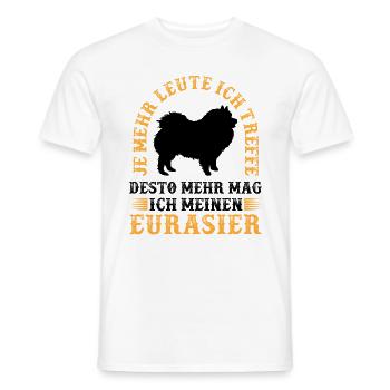 Desto mehr mag ich Eurasier Eurasian Dog - Männer T-Shirt - Weiß - Vorne - AI Model Male 178 dark (178cm)