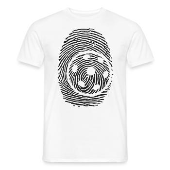 Pickleball Fingerprint C’est dans mon - T-shirt homme - blanc - Devant - AI Model Male 178 dark (178cm)